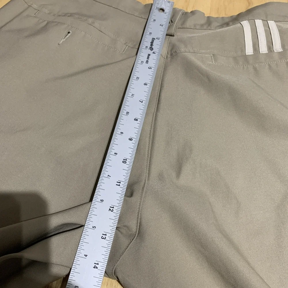 Adidas‎ Pants Mens 38X31 Beige Climalite Flat Front Pockets Performance Golf